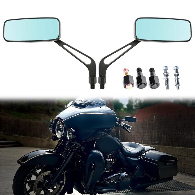 MISS MOLY Black Motorcycle Side View Mirrors for Harley Davidson Sportster 883 1200 Street Glide - Image 4